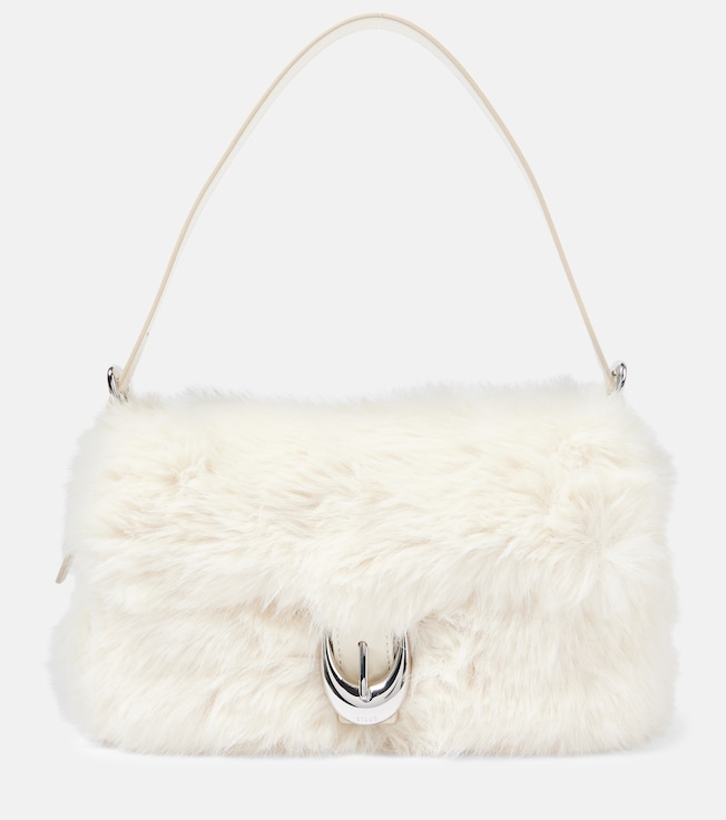 Harlow faux fur shoulder bag | Staud