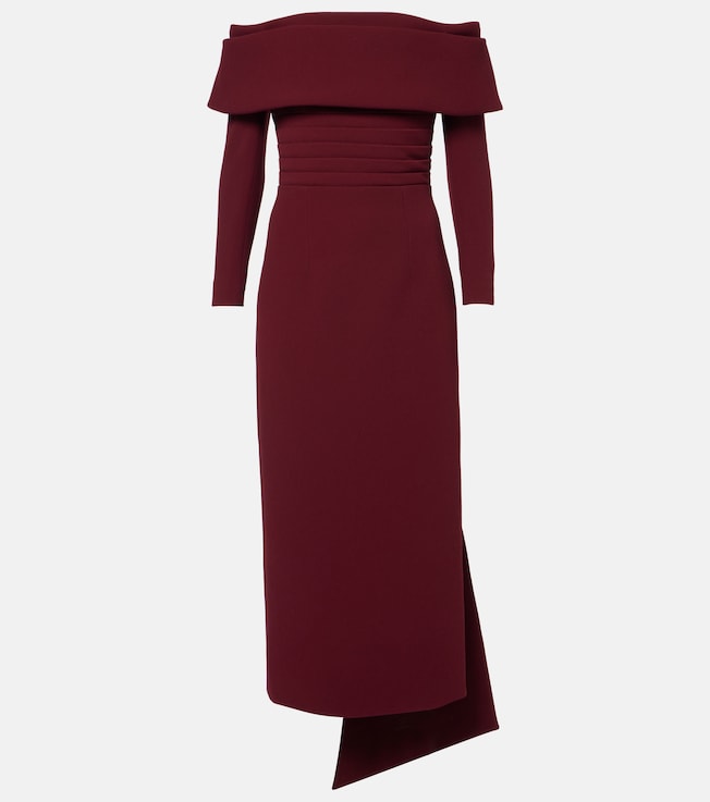 Derika off-shoulder crêpe midi dress | Emilia Wickstead