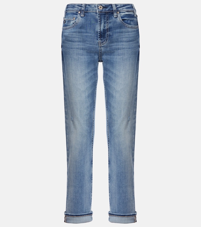 Girlfriend mid-rise straight jeans | AG Jeans