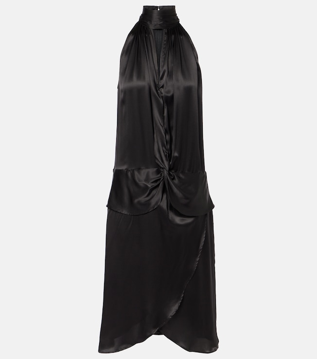 Gathered halterneck satin minidress | Nina Ricci