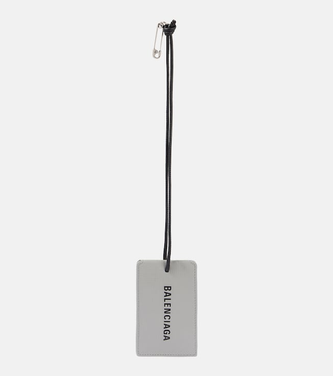 Logo leather luggage tag | Balenciaga
