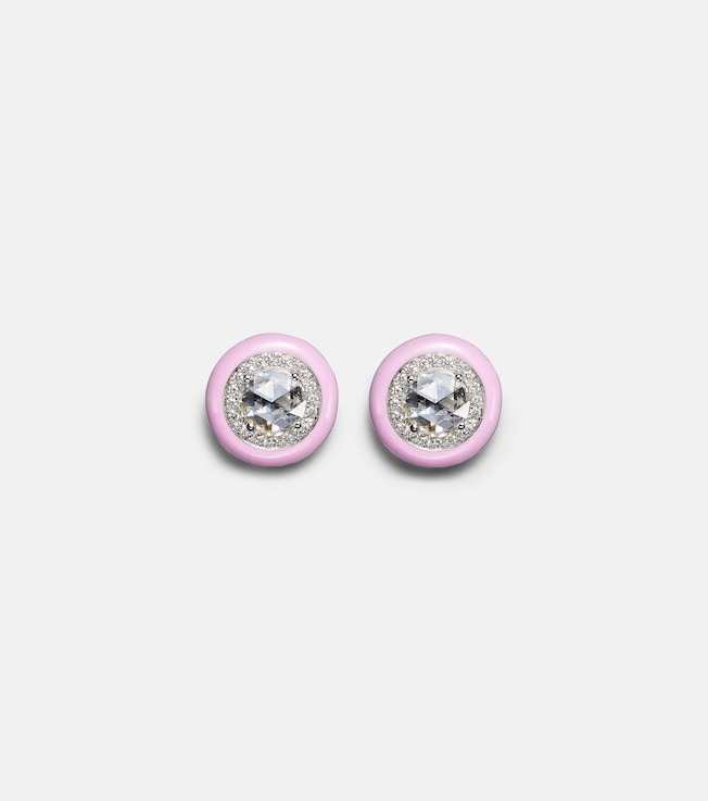 18kt white gold earrings with diamonds | Kamyen
