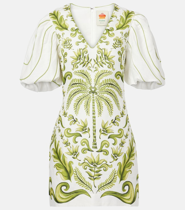 Milani Off-White printed linen minidress | Farm Rio