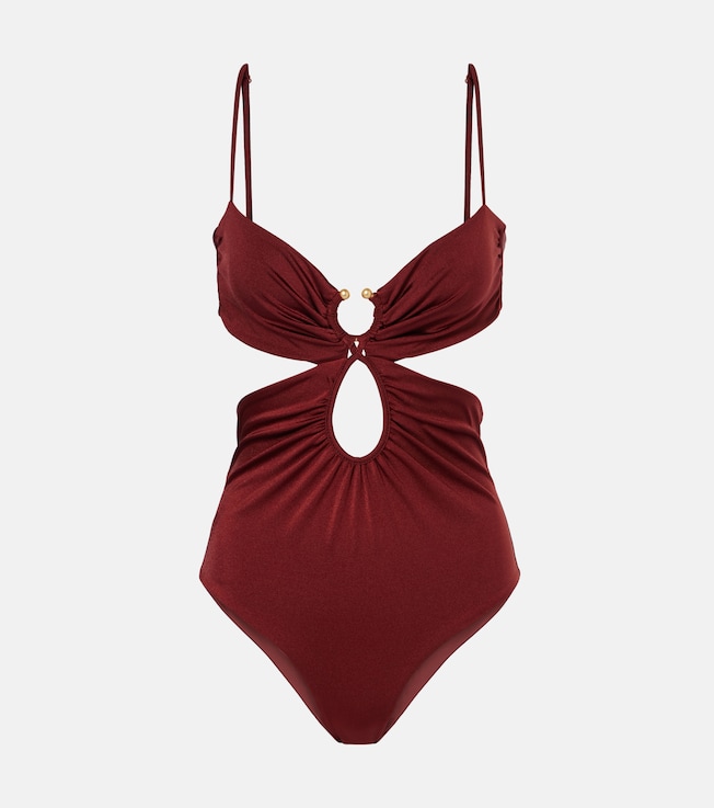 Gathered cutout swimsuit | Johanna Ortiz