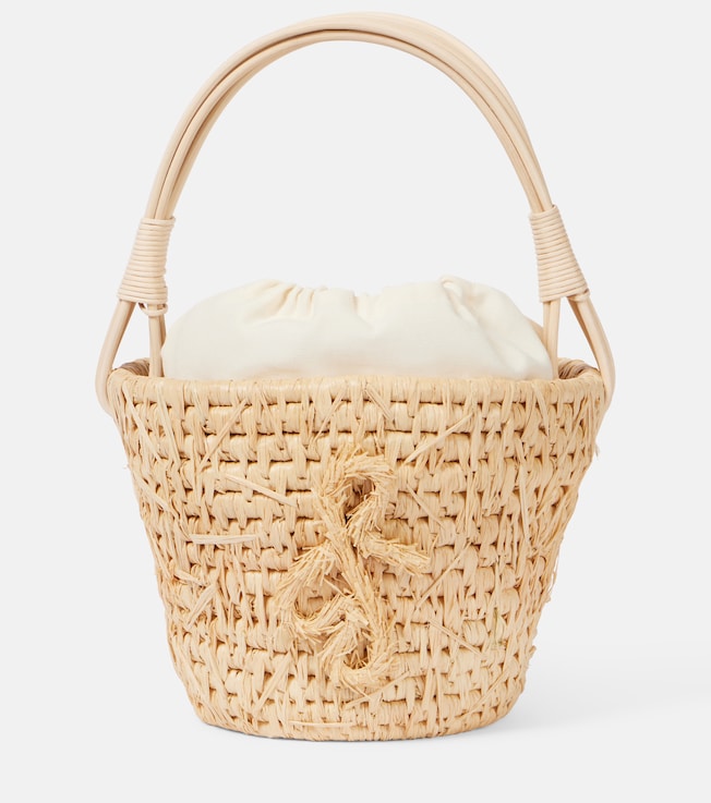Hay rattan-trimmed straw basket bag | Ruslan Baginskiy