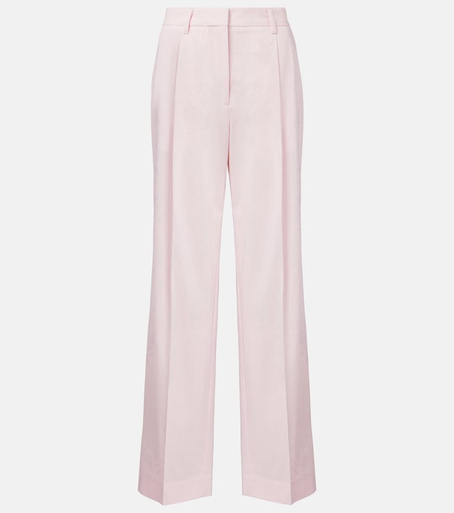 High-rise cotton straight pants | Toteme