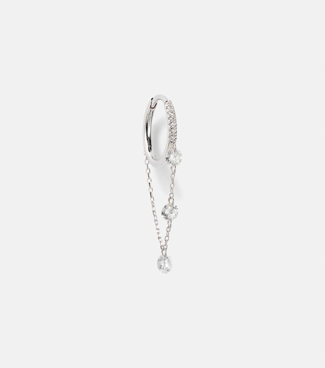 18kt gold single earring with diamonds | Persée