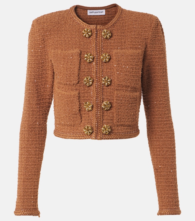 Sequined knitted jacket | Self-Portrait