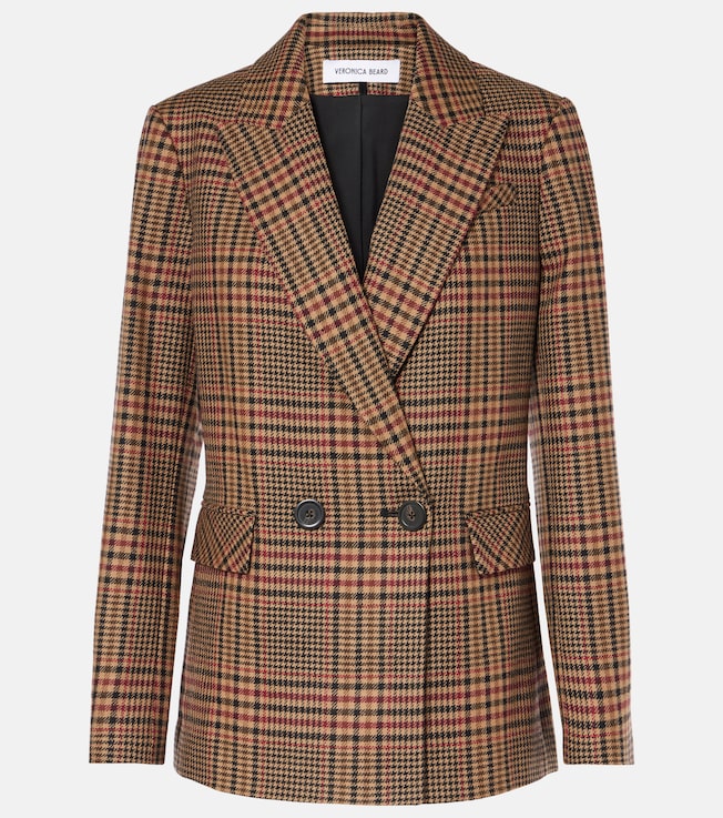 Sevyn plaid virgin wool blazer | Veronica Beard