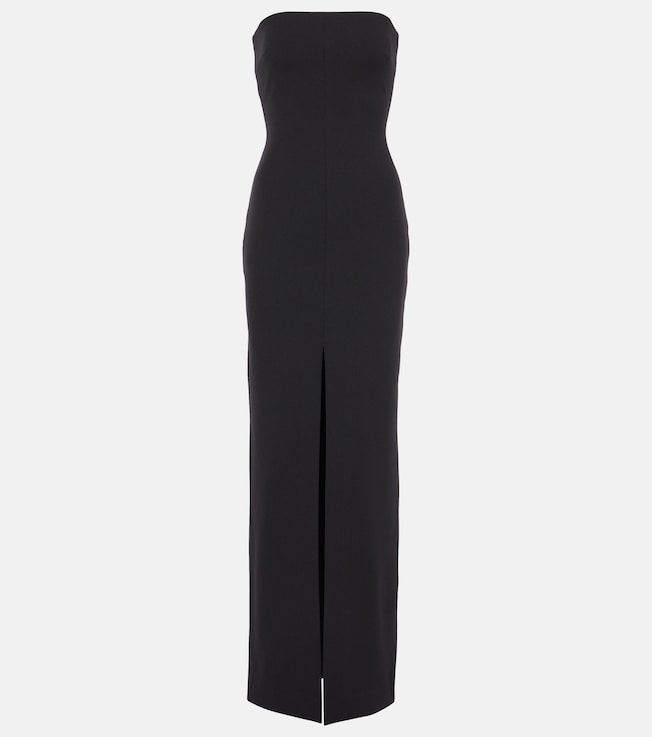 Bysha strapless crêpe maxi dress | Solace London