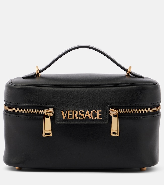 Tag Small leather vanity bag | Versace