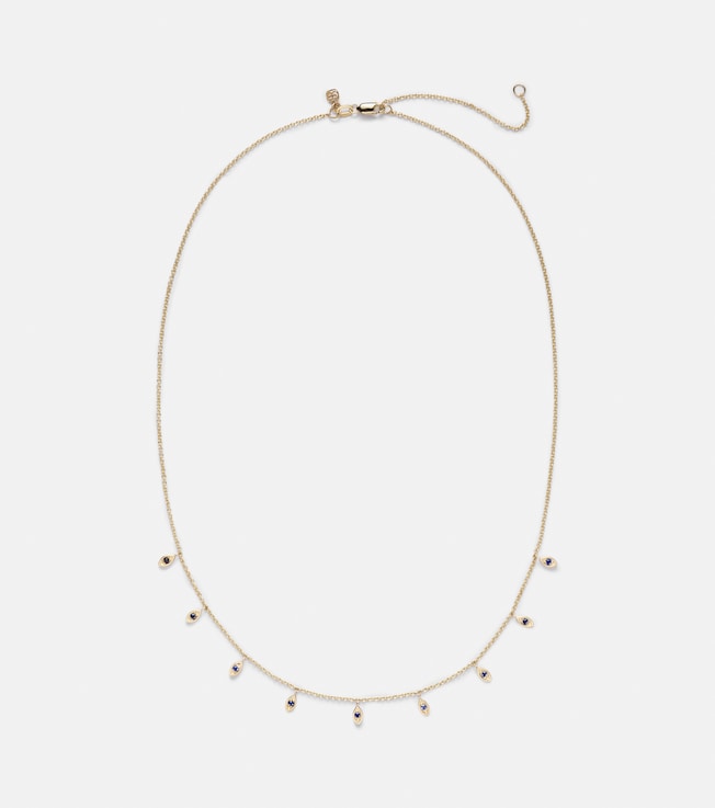 Evil Eye 14kt yellow gold necklace | Sydney Evan