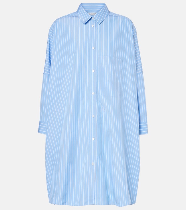Striped cotton poplin shirt | Jil Sander