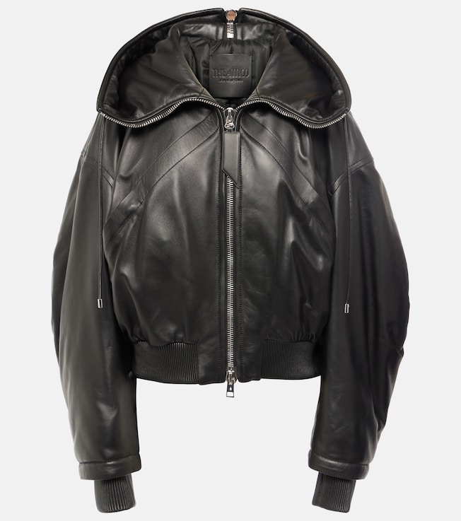 Oversized leather bomber jacket | The Attico