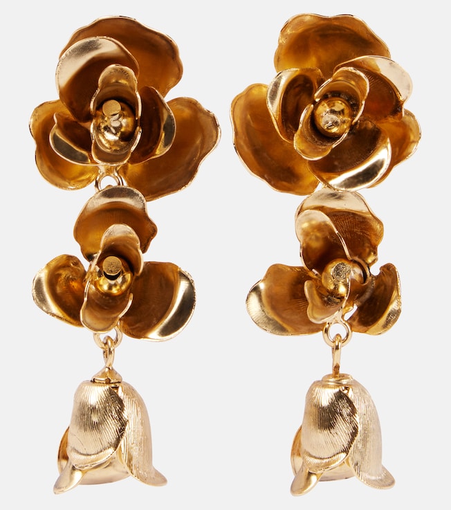Amyrin Small gold-plated drop earrings | Jennifer Behr