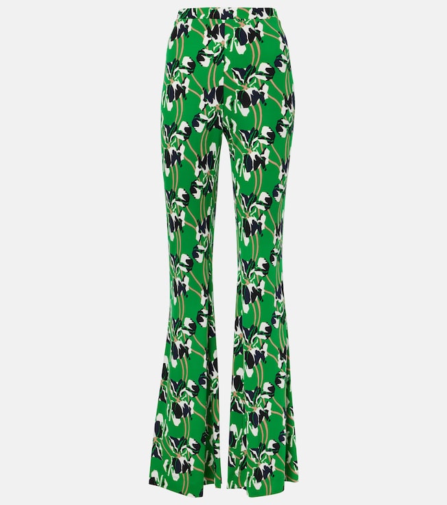 Brooklyn printed flared pants | Diane von Furstenberg
