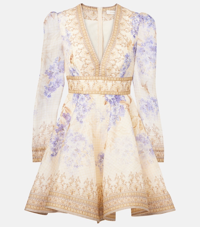 Dawning Plunge printed minidress | Zimmermann