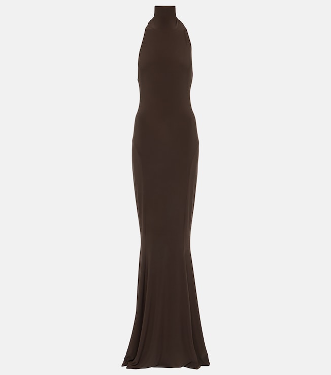 Turtleneck jersey gown | Norma Kamali