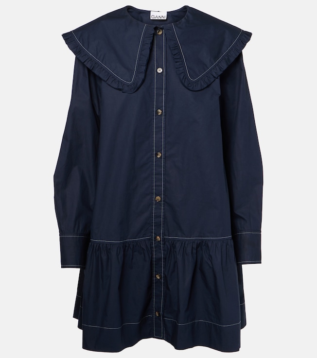 Cotton shirt dress | Ganni