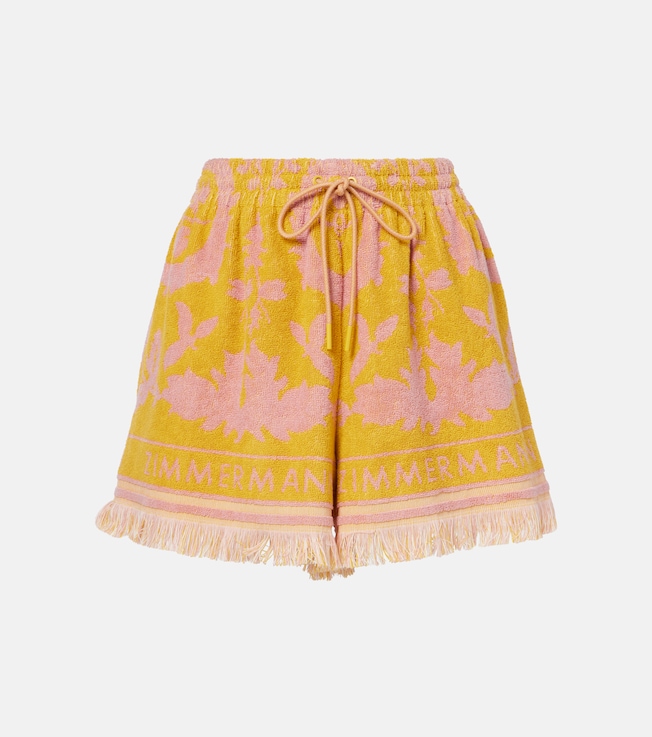 Wylie fringed cotton terry shorts | Zimmermann