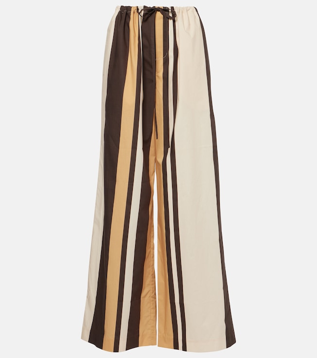 Savanna striped cotton wide-leg pants | SIR