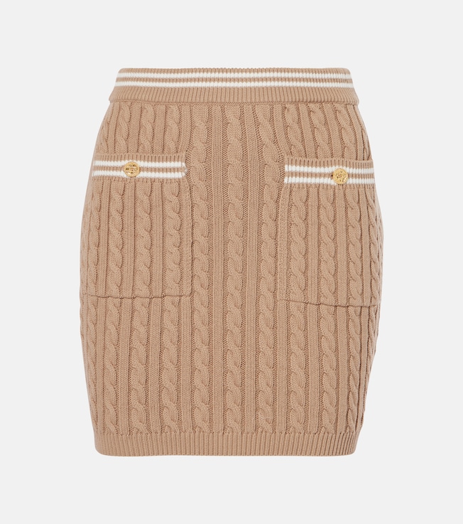 Cable-knit cotton miniskirt | Alessandra Rich