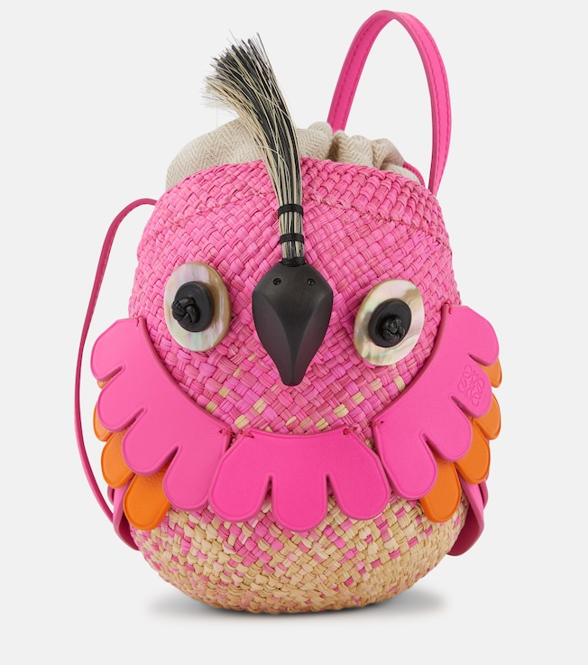Bird Mini raffia crossbody bag | Loewe