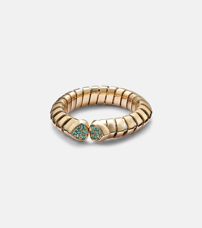 Trisolina 18kt gold ring with tourmalines | Marina B