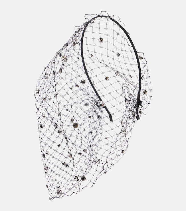 Stella embellished fishnet headband | Jennifer Behr