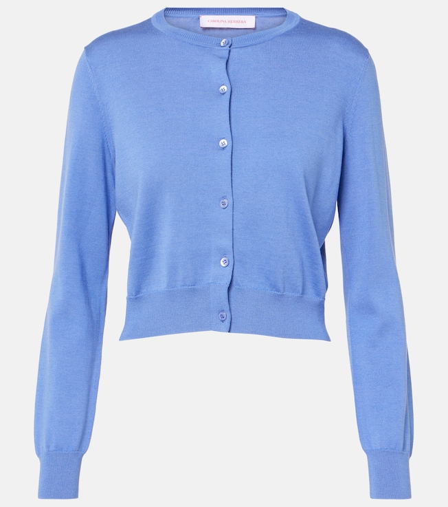Cropped silk and cotton cardigan | Carolina Herrera