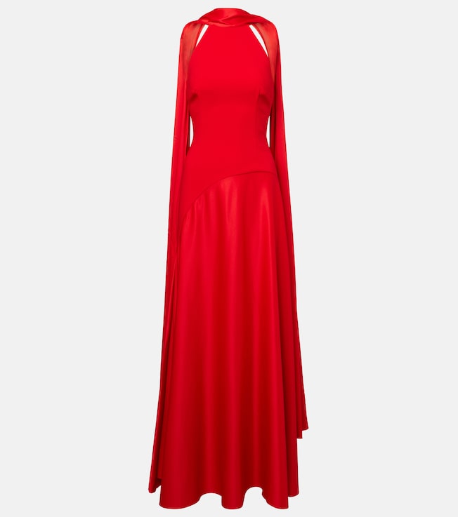 Cece crêpe and satin maxi dress | Solace London