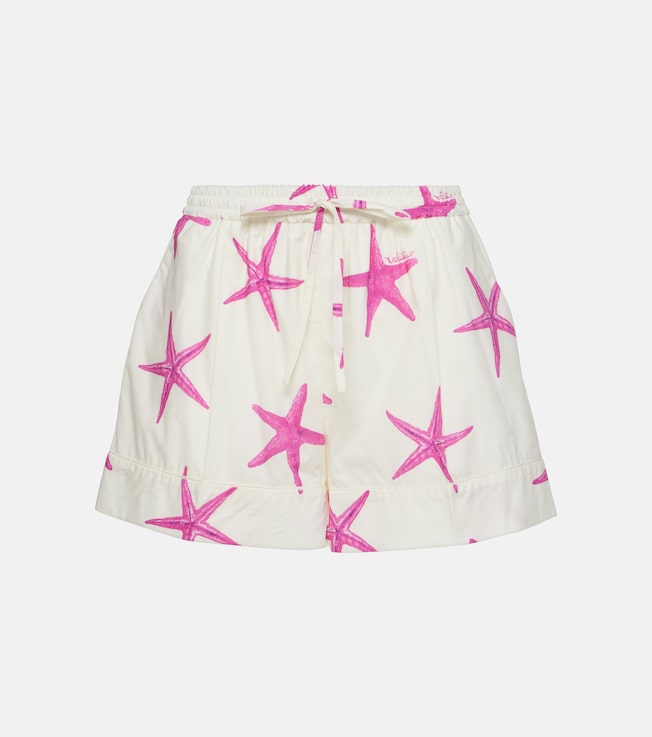 Starfish cotton poplin shorts | Valentino