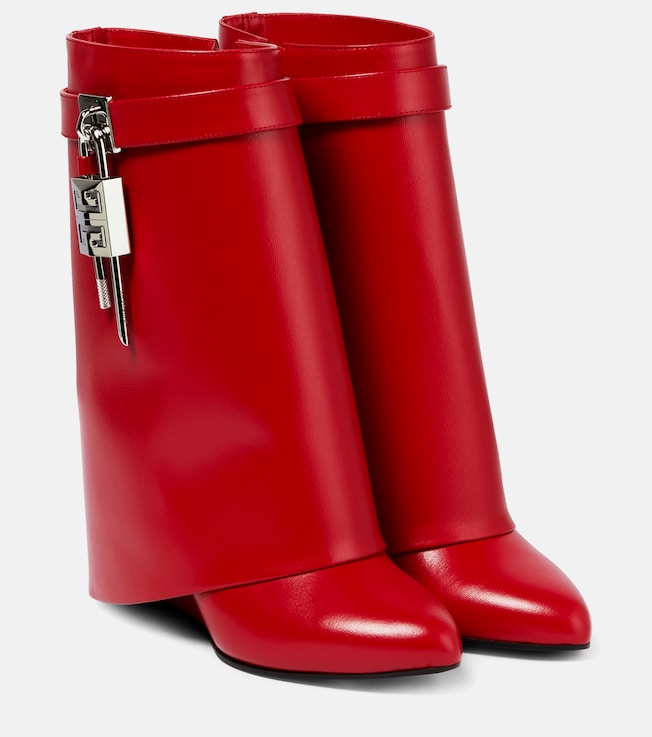Shark Lock leather ankle boots | Givenchy