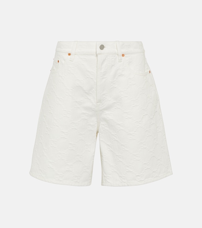GG denim jacquard Bermuda shorts | Gucci