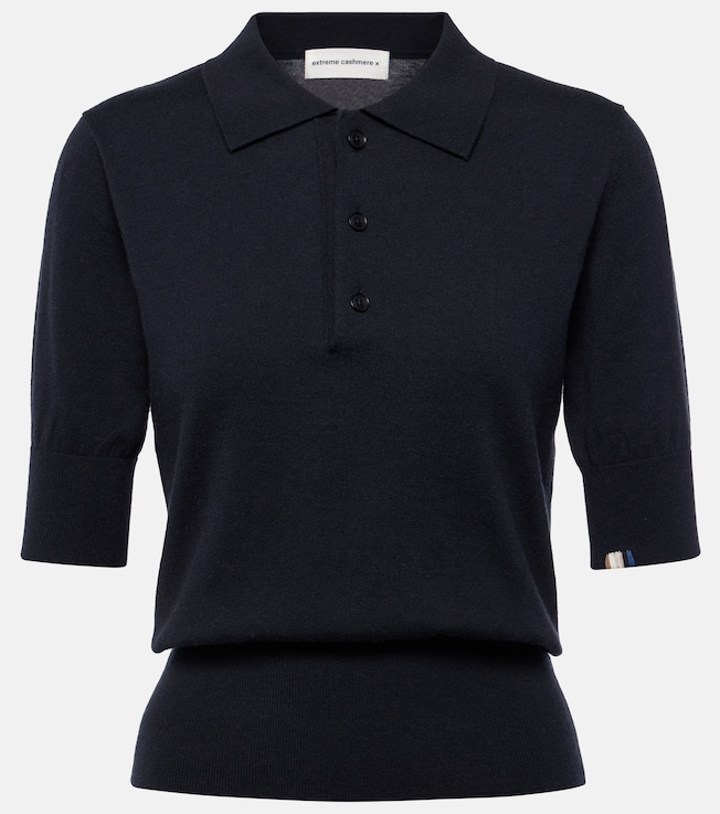 N°351 Park cotton and cashmere polo shirt | Extreme Cashmere