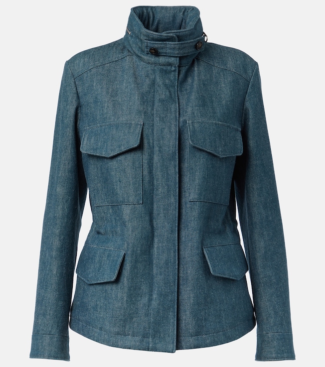 Traveller Mini denim field jacket | Loro Piana