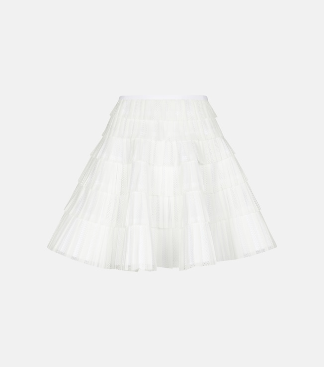 Pleated lace miniskirt | Alaïa