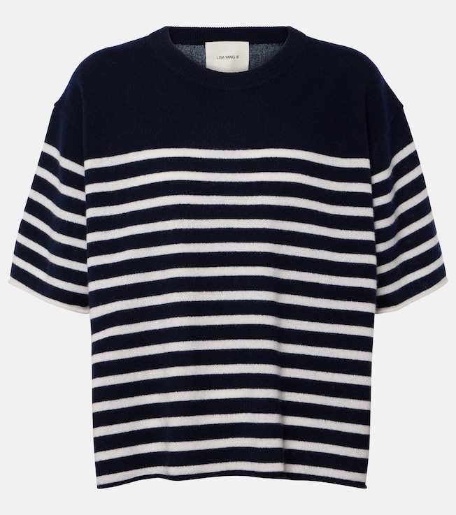 Cila striped cashmere T-shirt | Lisa Yang