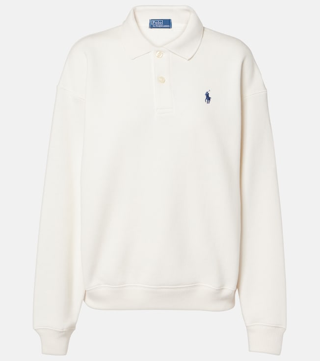 Cotton-blend polo sweatshirt | Polo Ralph Lauren
