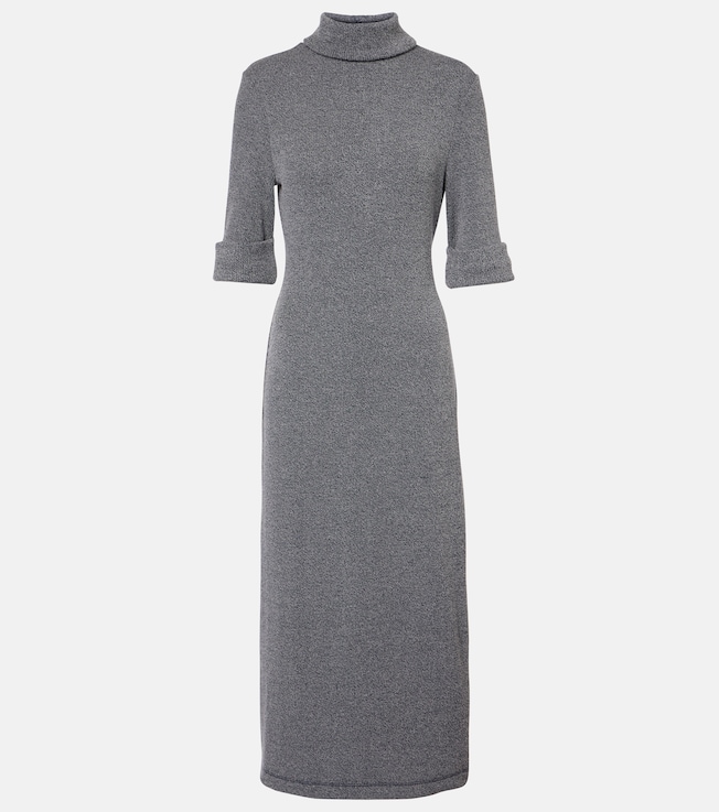 White Label Cerine ribbed-knit bouclé midi dress | Proenza Schouler