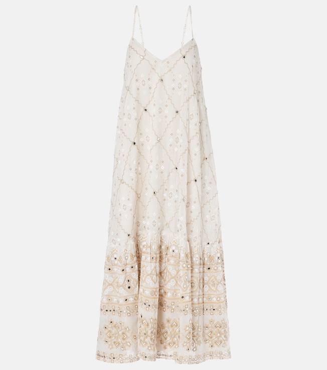 Mosaic printed cotton midi dress | Juliet Dunn