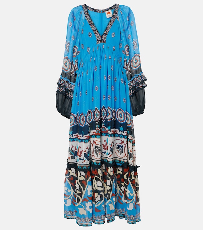 Anika Tiles balloon-sleeve maxi dress | Farm Rio