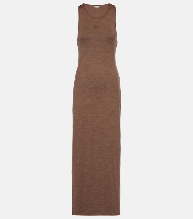 Anagram wool-blend maxi dress | Loewe