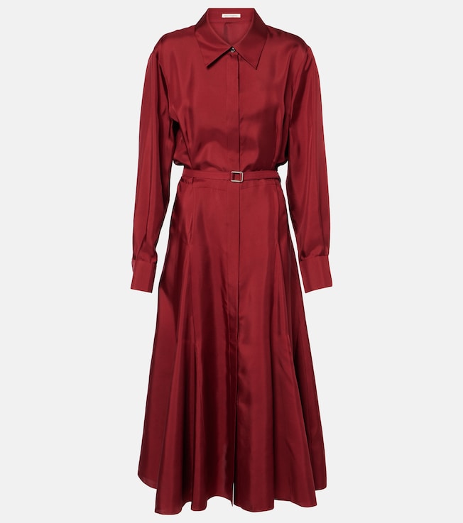 Riko belted silk twill shirt dress | Emilia Wickstead