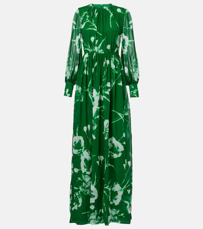 Floral silk voile gown | Erdem