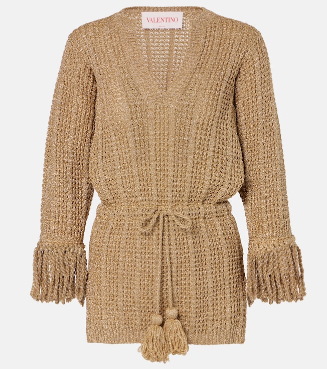 Open-knit lamé minidress | Valentino