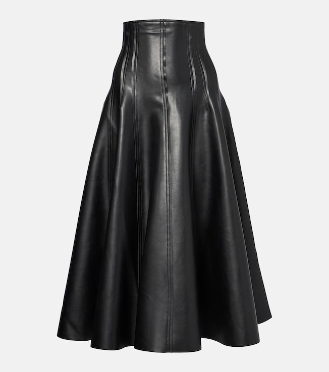 Grace faux leather midi skirt | Norma Kamali