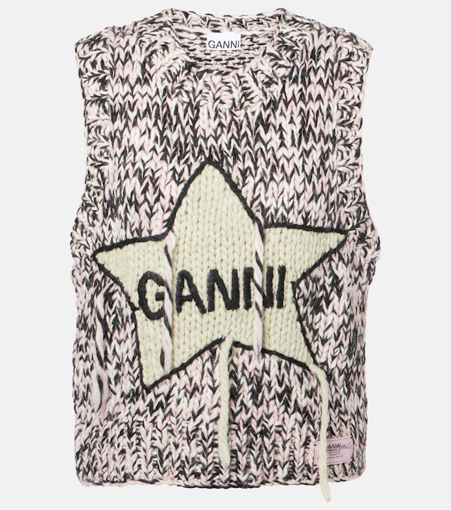 Logo wool vest | Ganni
