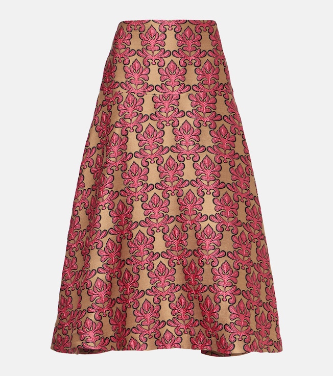 Janis cotton jacquard midi skirt | La DoubleJ