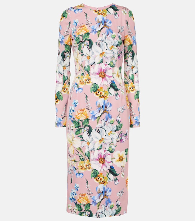 Floral silk-blend midi dress | Dolce&Gabbana